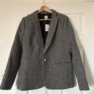 J. Crew Monochrome Houndstooth Jacket